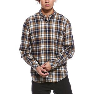 James Campbell Mens  Flannel Shirt, Brown